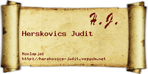 Herskovics Judit névjegykártya
